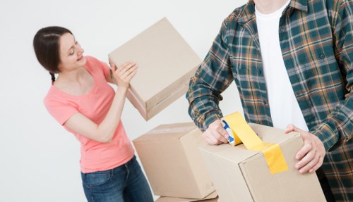 Professional packing services in Southborough preparing household items for a move